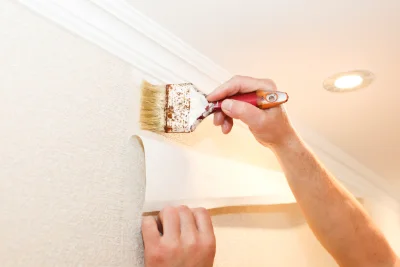 Pose de papier peint à Moulézan — revêtements muraux et toiles de verre